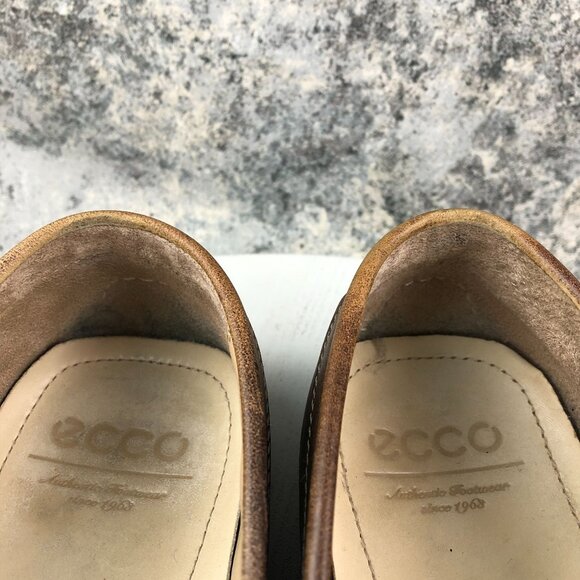 Ecco Men\'s Size 44 (10-10.5) Classic 2 Brown Genuine Leather Moc Driving Loafers main image 9